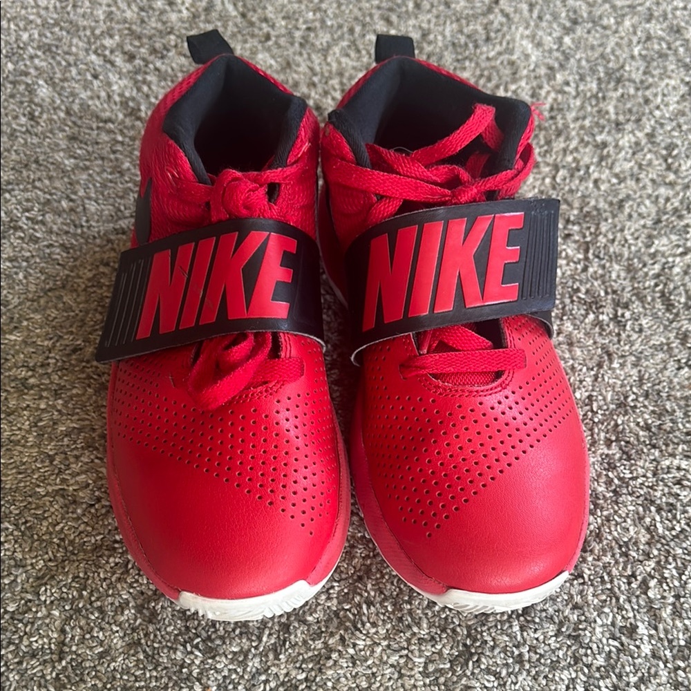 Team Hustle Nike Red and Black Slip-On Sneakers